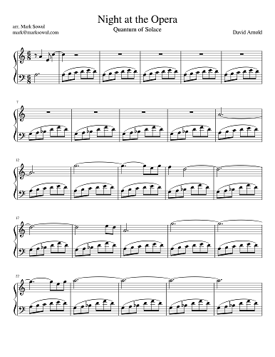 "Night at the Opera" sheet music